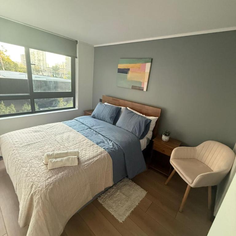 Departamento moderno en Ñuñoa, a pasos del metro Irarrazaval - One-Bedroom Apartment - 7