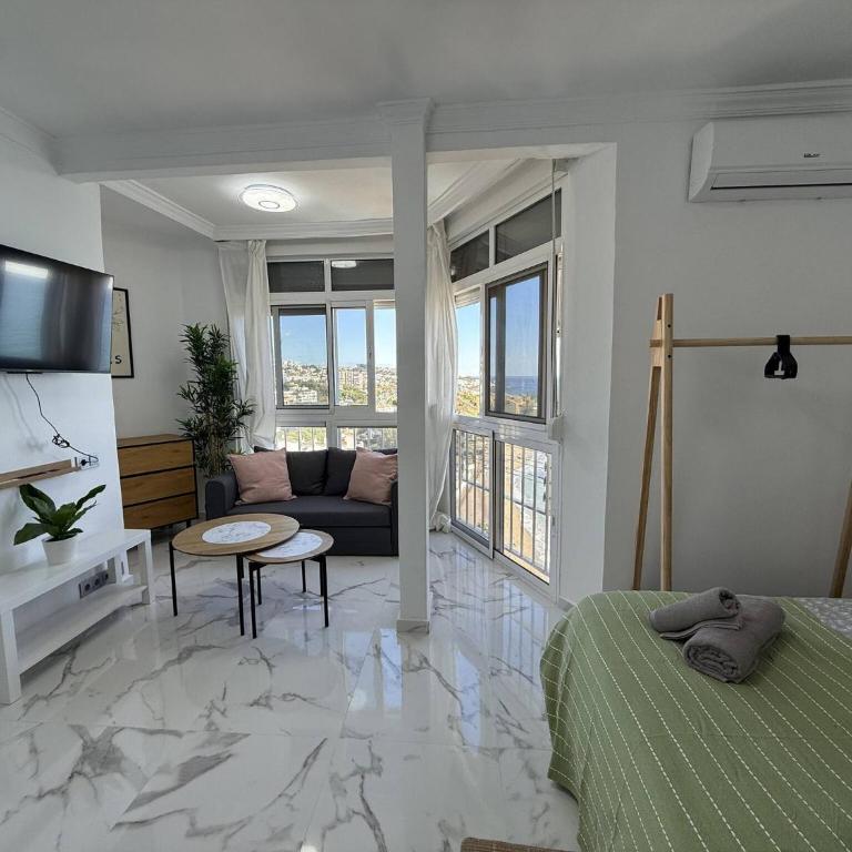 Penthouse studio with ocean view AC and pool Mijas ALMIRANTE 135 - Estudio con vistas al mar - 6