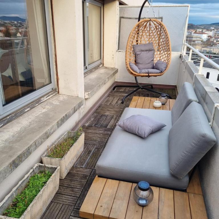 G'Art déco, 2 terrasses & vue Puys, gare & centre - Appartamento con 1 Camera da Letto - 7