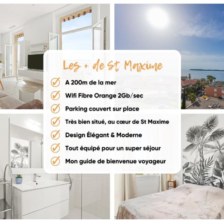 Vue mer 180 degrés à St Maxime - One-Bedroom Apartment - 2