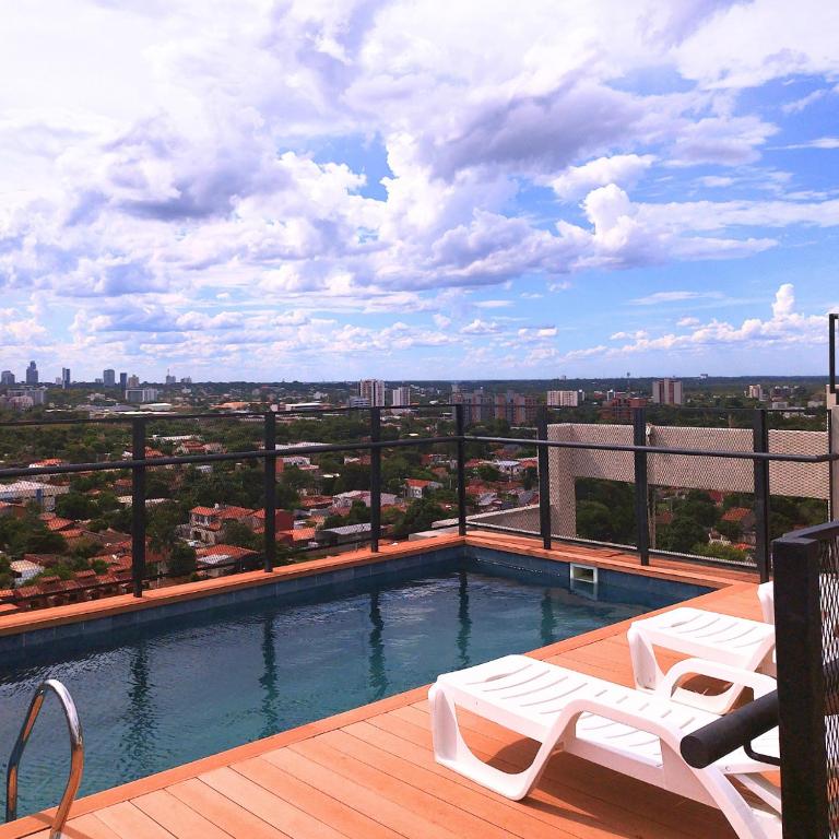 Departamento Monoambiente con piscina y vista en terraza - Apartamento de 1 dormitorio - 8