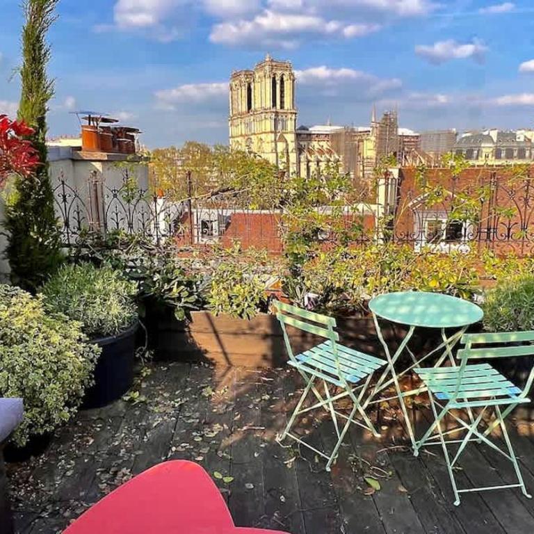 Rooftop Garden Triplex With AC Over Notre - Dame - Appartamento - 1