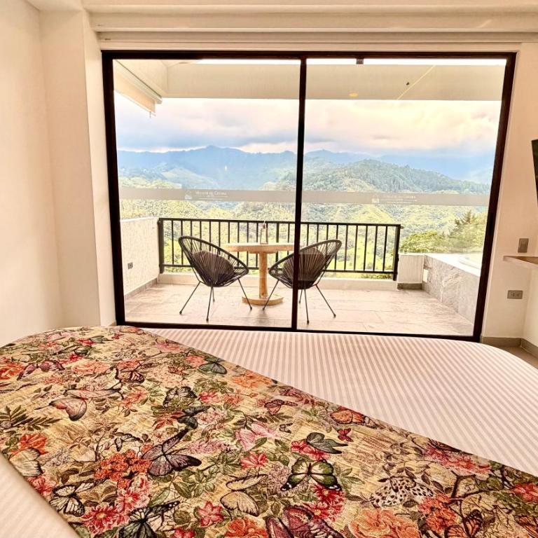 Hotel El Mirador del Cocora - Habitación Doble Deluxe con terraza, bañera de hidromasaje y vistas a la montaña - 3