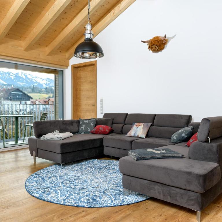 Berg Fux - 5 neue wohlfühl Ferienwohnungen mit Bergblick, Balkon, Parkplatz, nahe Oberstdorf - Apartment mit 3 Schlafzimmern und Bergblick - 10
