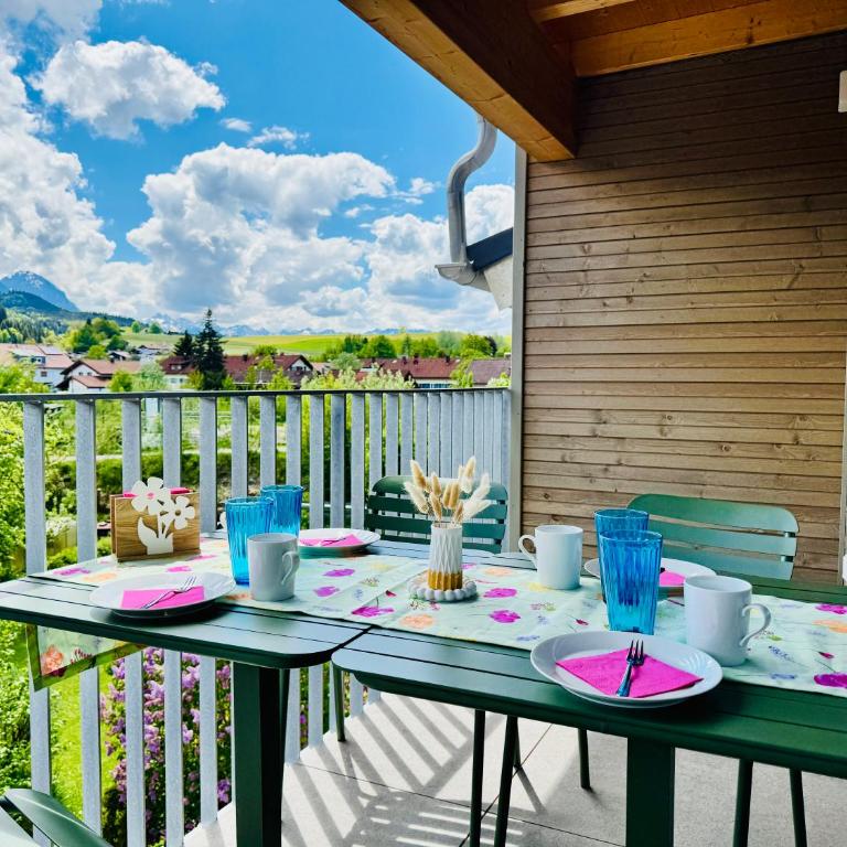 Berg Fux - 5 neue wohlfühl Ferienwohnungen mit Bergblick, Balkon, Parkplatz, nahe Oberstdorf - Apartment mit 3 Schlafzimmern und Bergblick - 6