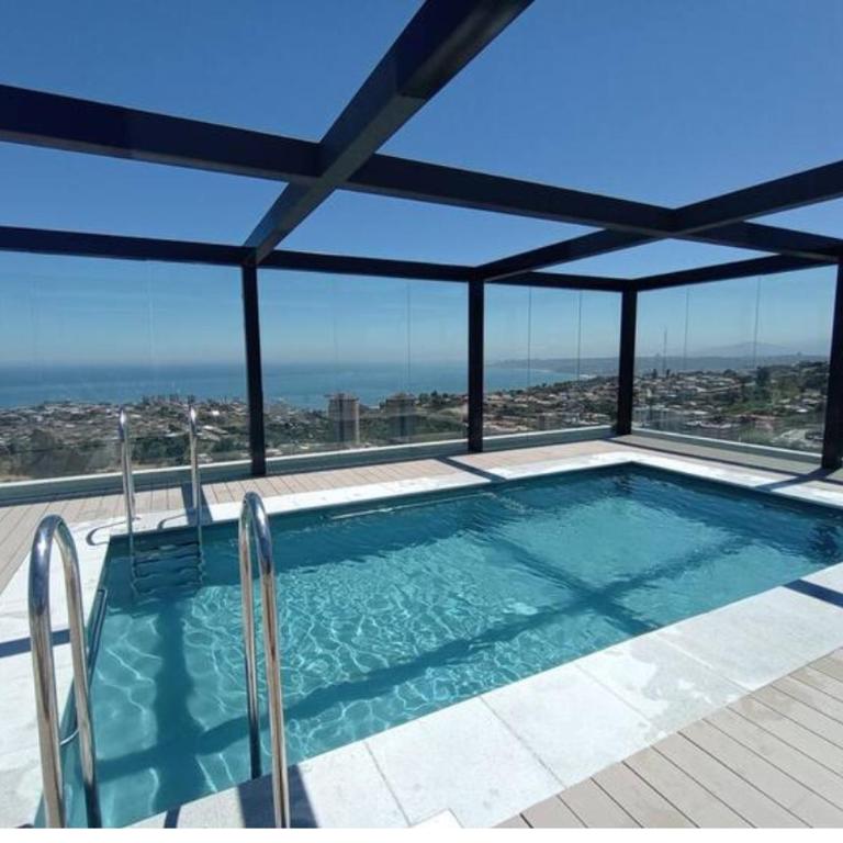 Descansa en Viña, estudio con piscina y terraza - One-Bedroom Apartment - 2