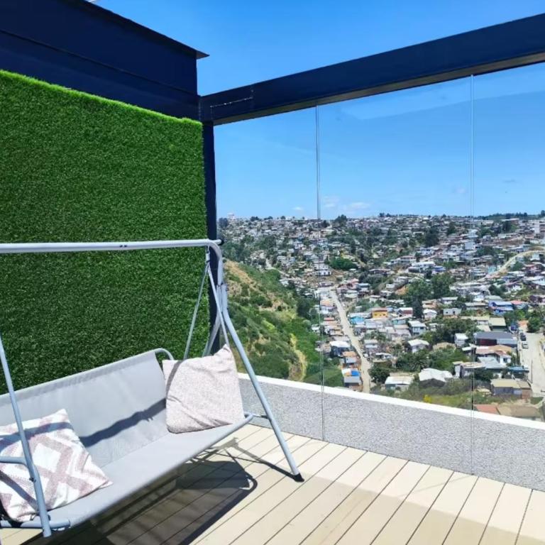 Descansa en Viña, estudio con piscina y terraza - One-Bedroom Apartment - 6