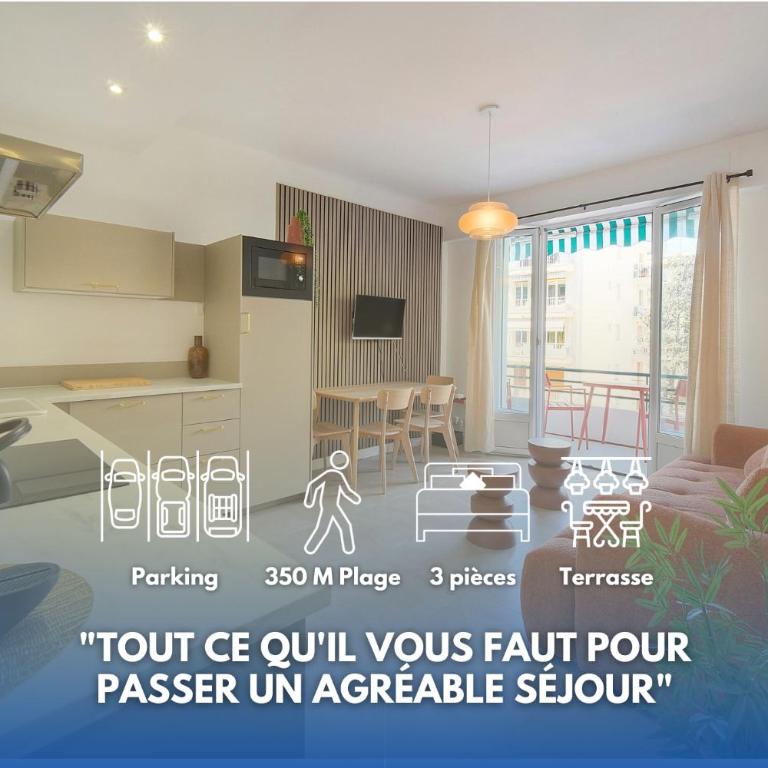 Le ANA - 350m plage - parking - VCA - Appartement 2 Chambres - 1