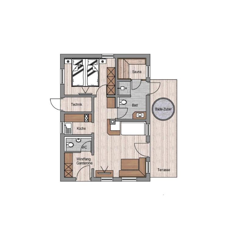 Alpzitt-Chalets - Chalet mit 1 Schlafzimmer - 5