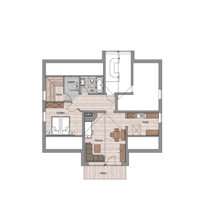 Alpzitt-Chalets - Apartment mit 1 Schlafzimmer und Balkon - 5