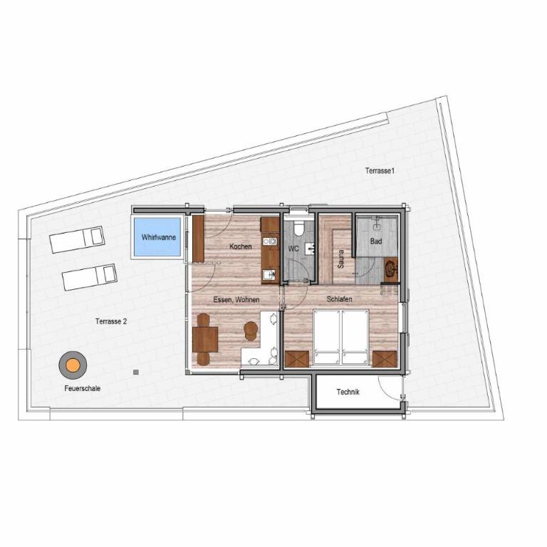 Alpzitt-Chalets - Chalet mit 1 Schlafzimmer - 1
