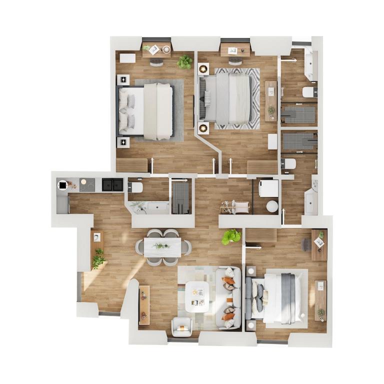 Urbe Charme Scipioni - 3 Suites 3 Bathrooms - Three-Bedroom Apartment - High Floor - 32