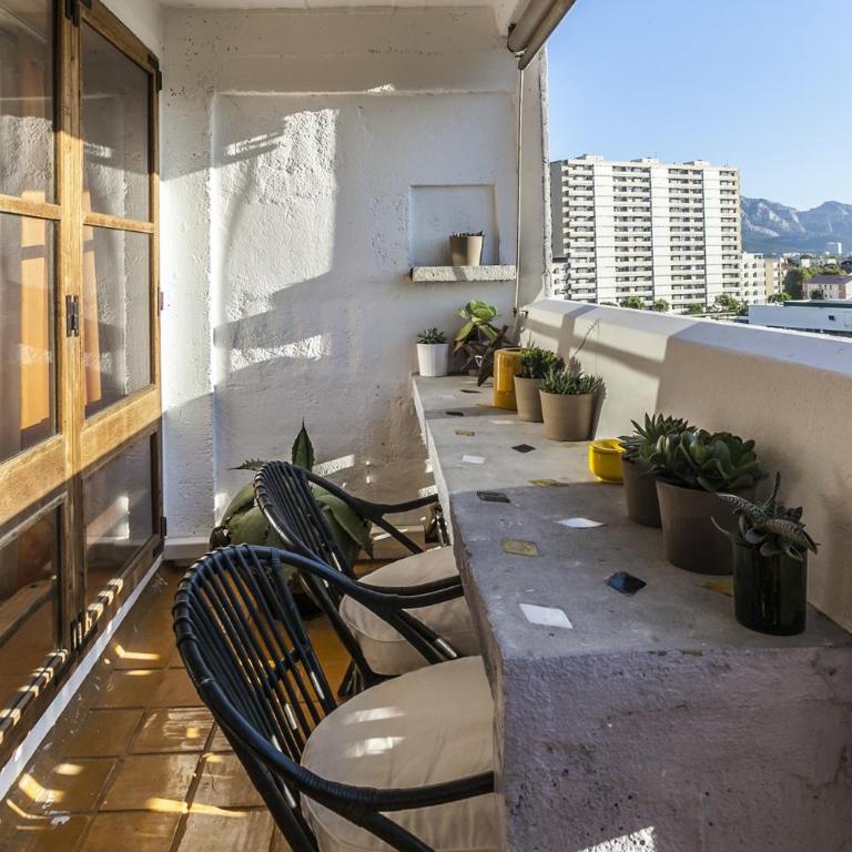 Cité Radieuse - Le Corbusier - Studio-Apartment mit Meerblick - 13