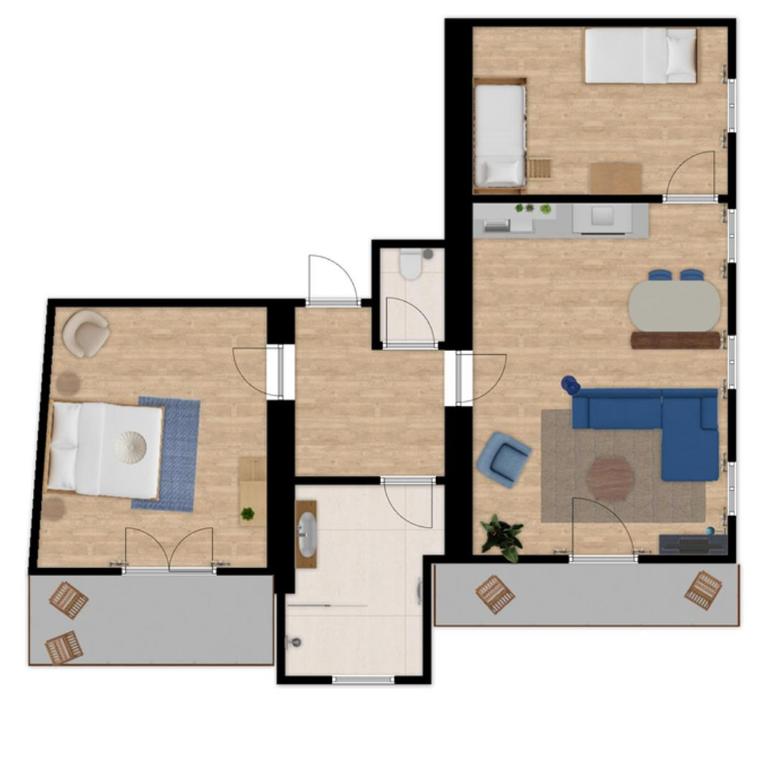 Berghaus Wanderlust - Apartment mit 2 Schlafzimmern und Balkon - 51
