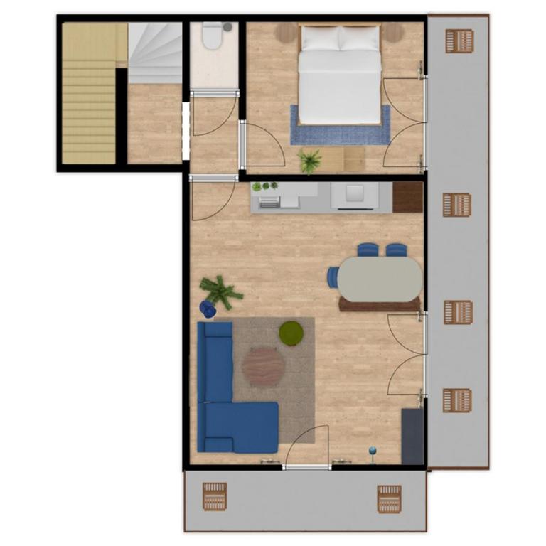 Berghaus Wanderlust - Apartment mit 3 Schlafzimmern und Balkon - 44
