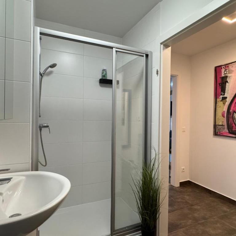 Wohnen am Fluss im City Apartment Linz Donaublick - Garten, Cafe & WLAN, Self-checkin, Parkplatz, für 4 Gäste - Apartment mit 2 Schlafzimmern - 19