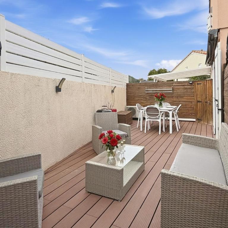 Cosy duplex - Plage & Étang - terrasse - parking & barbecue - Appartamento con 1 Camera da Letto e Terrazza - 5