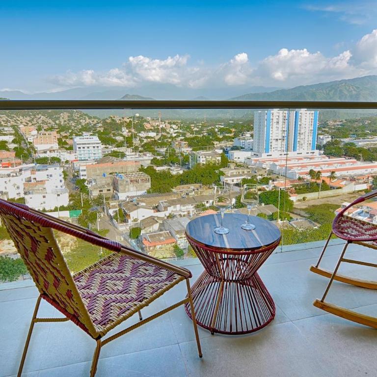 Luxury Loft P12 Santa Marta Vista a la Sierra Playa a 5 min - Apartamento de 1 dormitorio con balcón y vistas a la montaña - 5