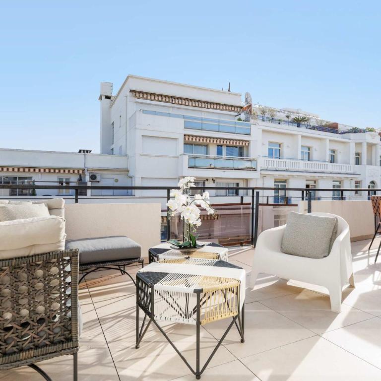 XXL 2 beds with XXL terrace next to Martinez Hotel - Apartamento - 5