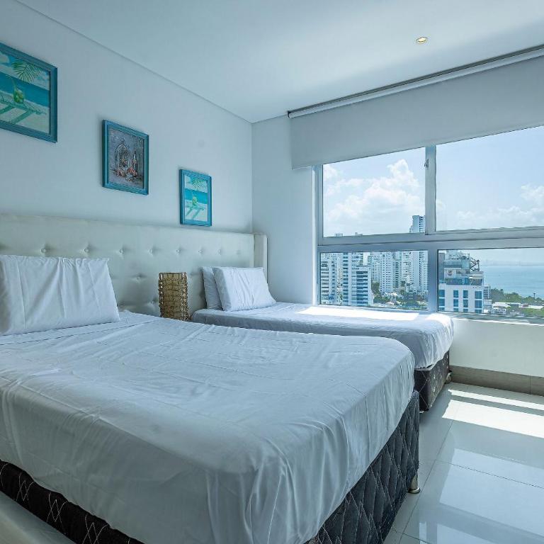 Apartamento Vista 280 g Frente Al Mar Bocagrande - Two-Bedroom Apartment - 7