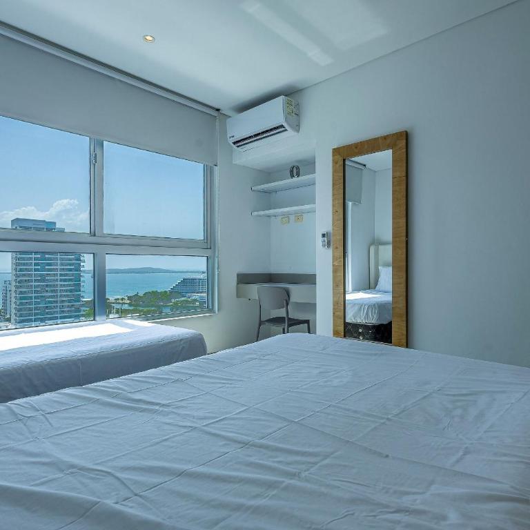 Apartamento Vista 280 g Frente Al Mar Bocagrande - Two-Bedroom Apartment - 9