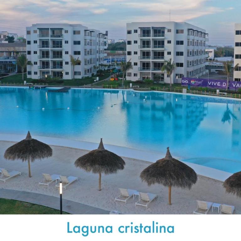 Mazablue depa en laguna con playas artificiales - Two-Bedroom Apartment with Resort View - 3