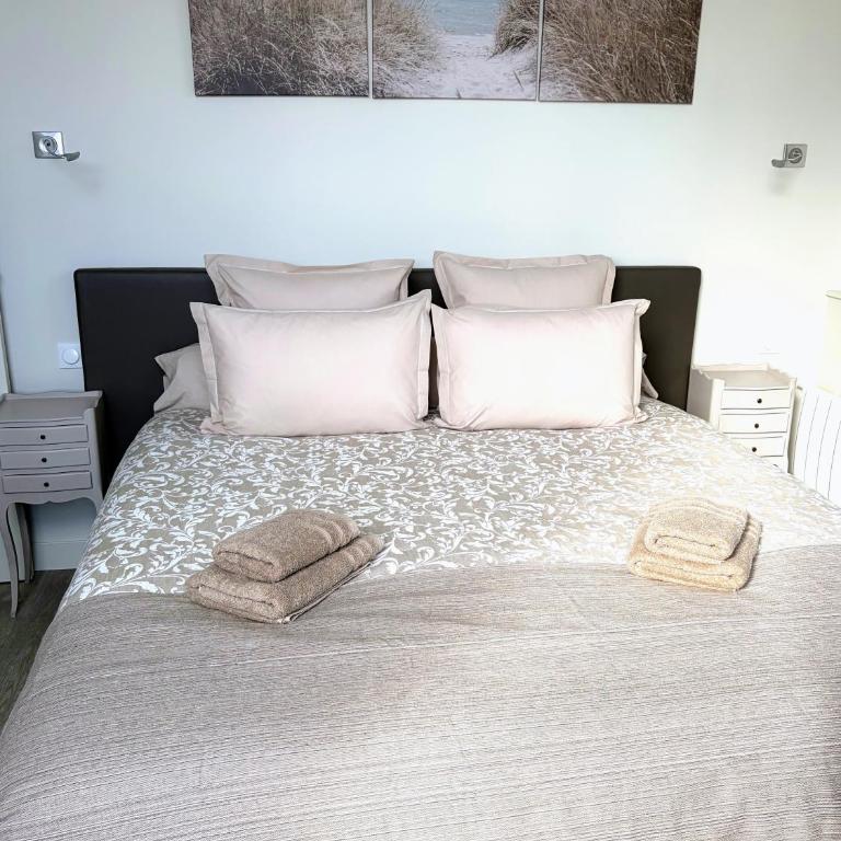 Villa Saint Laurent - Appartement standing vue mer, 40m plage, parking - Two-Bedroom Apartment - 9