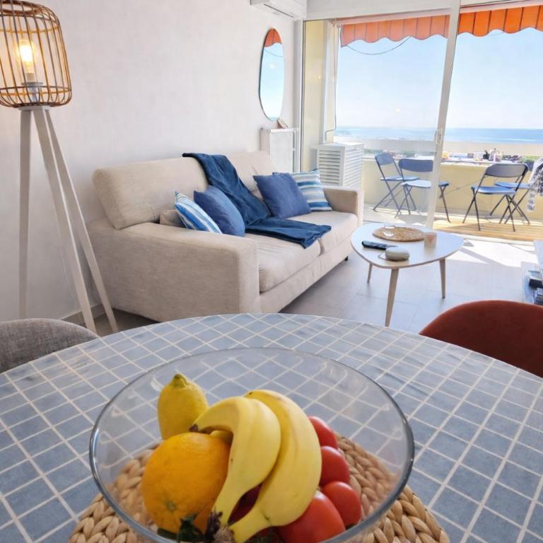 Sea View Riviera, Charmant 3 pièces vue mer panoramique, 2 chambres, 4P, PK, AC - Appartement 1 Chambre - 26