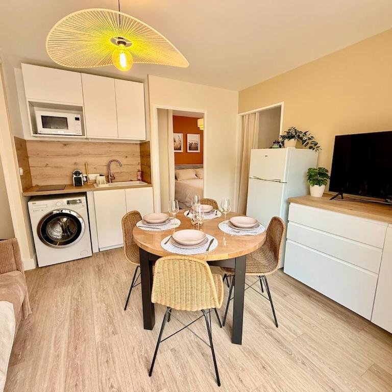 Le cocon de Sète - T2 cabine cosy, grande terrasse rez de jardin, clim, parking proche plage - Apartment mit 2 Schlafzimmern - 1
