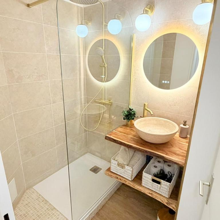 Le cocon de Sète - T2 cabine cosy, grande terrasse rez de jardin, clim, parking proche plage - Apartment mit 2 Schlafzimmern - 12