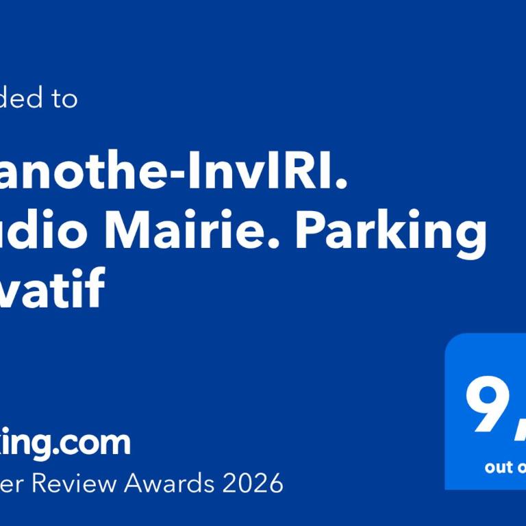 Céanothe-InvIRI. Studio Mairie. Parking Privatif - Appartement - 3