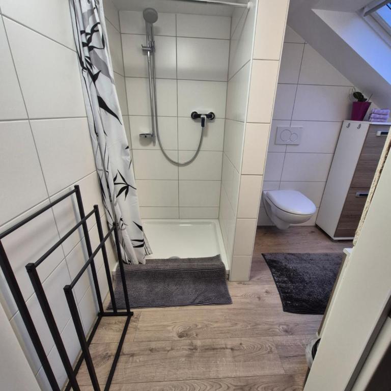 GästeZimmer im Altbau Dachgeschoss mit kleinem Bad WLAN, TV und Parkplatz - Apartment mit Dusche - 2