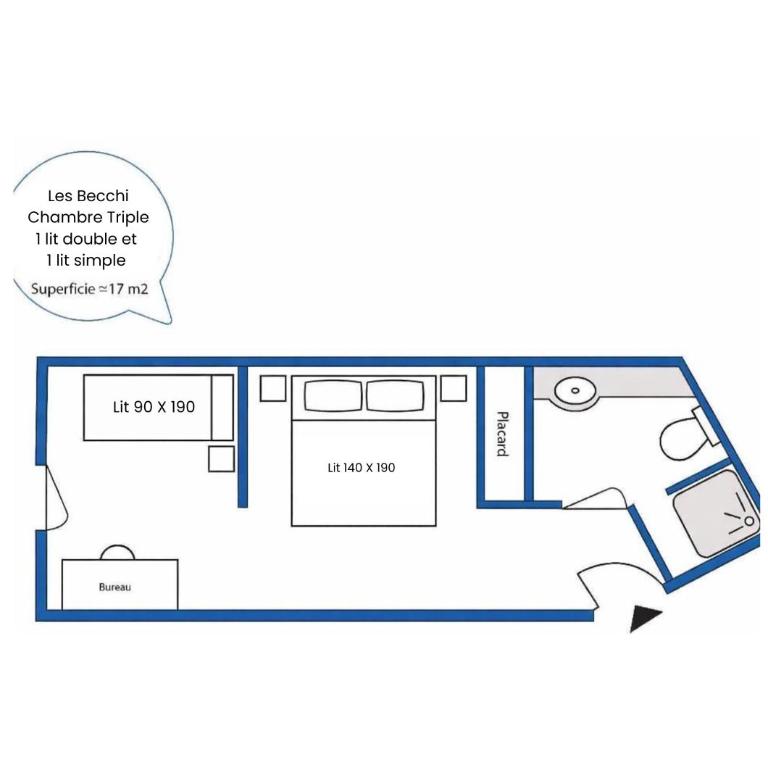 AEC Village Vacances - Les Becchi - Habitación Triple - 2