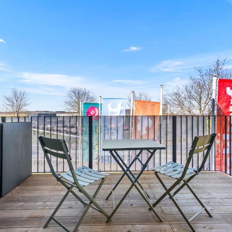 SKYRISE Apartments mit Küche, WLAN & Parkplatz - ruhige Lage - Studio mit Balkon - 5