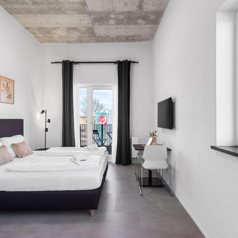 SKYRISE Apartments mit Küche, WLAN & Parkplatz - ruhige Lage - Studio mit Balkon - 15