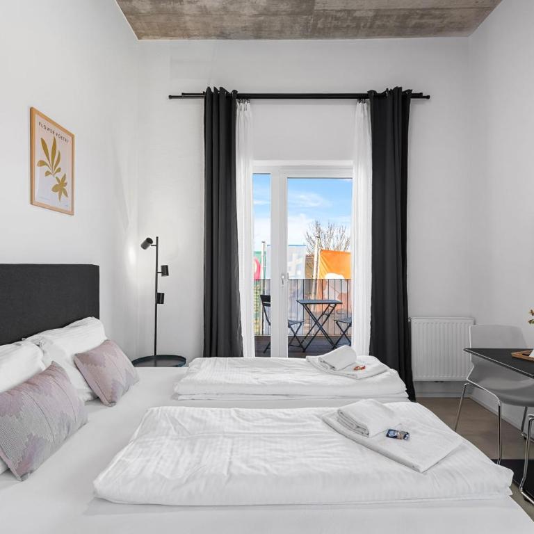 SKYRISE Apartments mit Küche, WLAN & Parkplatz - ruhige Lage - Studio mit Balkon - 17