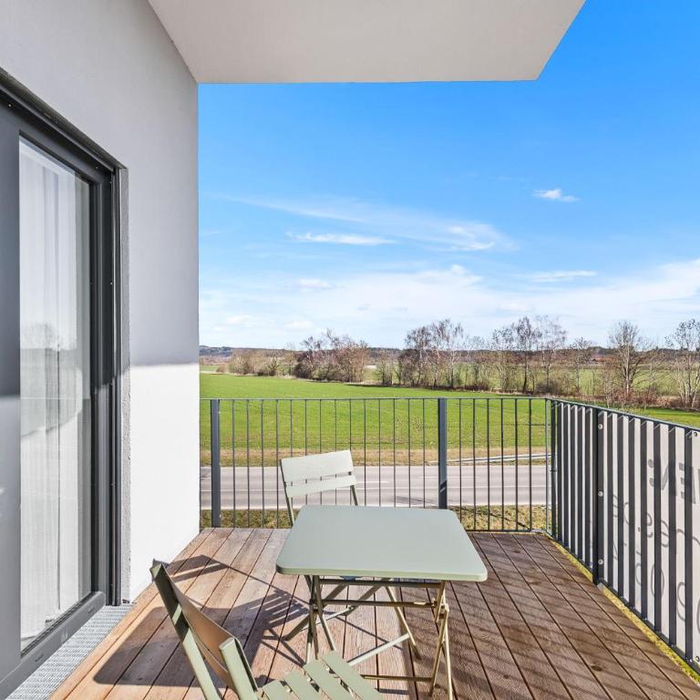 SKYRISE Apartments mit Küche, WLAN & Parkplatz - ruhige Lage - Studio mit Balkon - 18