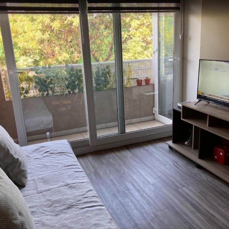 Moderno Depto en Santiago Centro Wine and Cheese Experience - One-Bedroom Apartment with Balcony and City View - 6