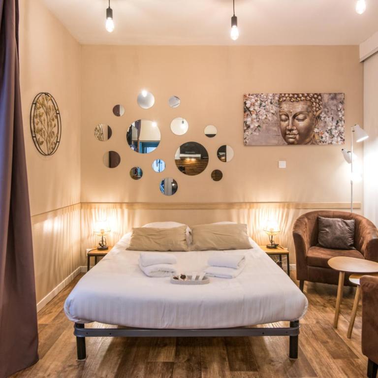 Studio Le Nid Douillet balcon, wifi, centre-ville - Appartement-Studio avec 1 Lit Double - 5