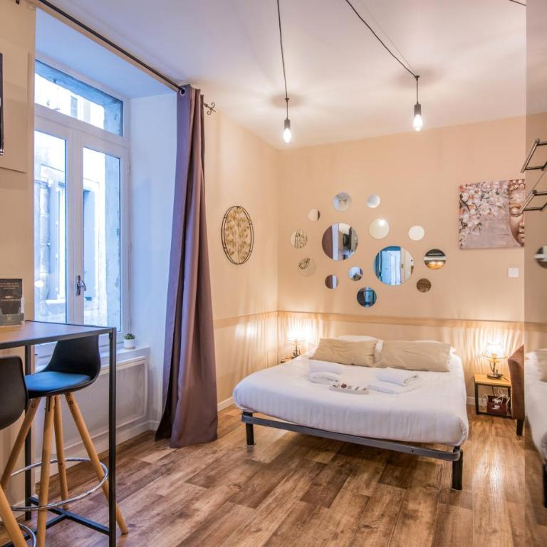 Studio Le Nid Douillet balcon, wifi, centre-ville - Appartement-Studio avec 1 Lit Double - 2