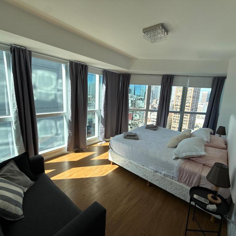 Departamento Premium en la famosa Torre Bellini, en el centro, con piscina, jacuzzi, gimnasio y vista increible a la ciudad de Buenos Aires, capacidad máxima 5 personas - Apartamento de 1 dormitorio - 1