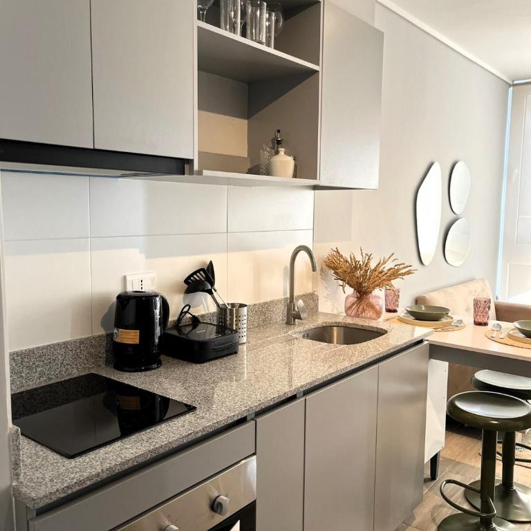 A pasos Movistar Arena Parking y Parque O Higgins Estacionamiento gratis Metro D107 - One-Bedroom Apartment - 6