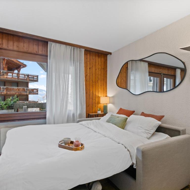 Studio cosy avec piscine intérieure - vue montagne - Appartement 1 Chambre - 12