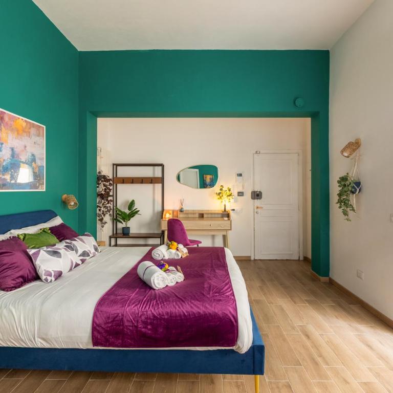 Historic Center Boho Apt - 5min Colosseum, 300m to Metro, A-C - Appartamento con 1 Camera da Letto - 2
