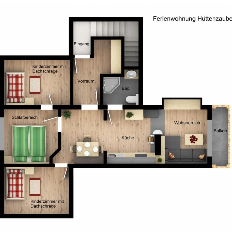 Almhaus Nassfeld - Familienapartment mit Balkon - 7
