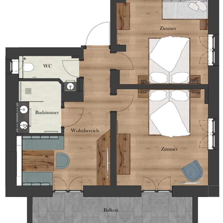 Garni Nill - Suite mit Balkon - 4