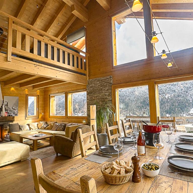 Chalet Boder - Vue MontBlanc - Cheminée - Three-Bedroom Chalet - 11