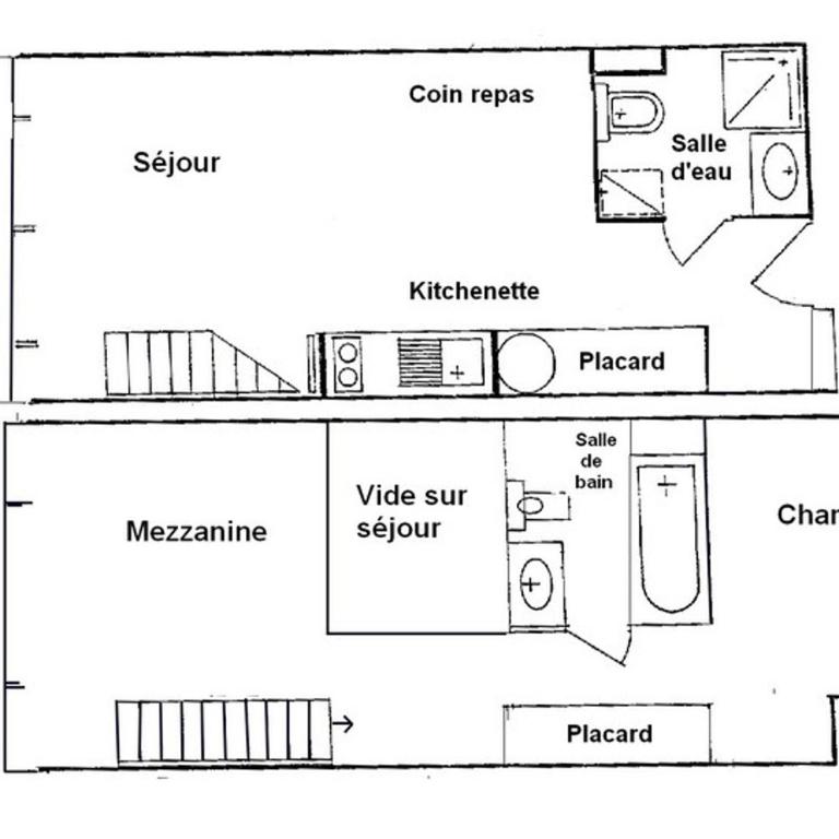 Appartement Sud, 8 pers, 44m², panoramique pistes - Appartement 1 Chambre - 7