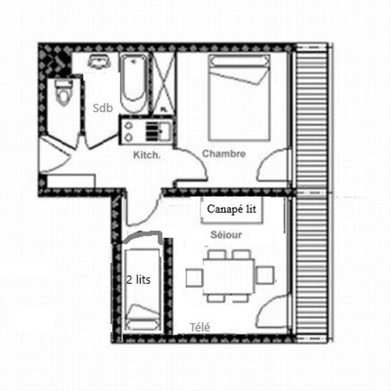 Appartement au pied des pistes, balcon, 5 pers, quartier La Croisette, Les Belleville - FR-1-344-918 - Apartment - 18