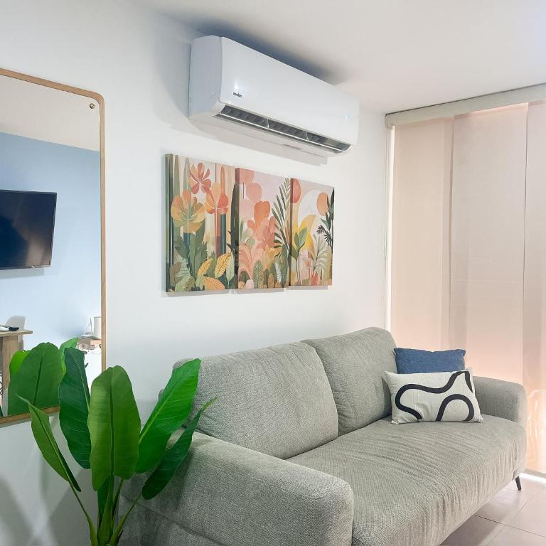 Comodo 2 cuartos AC y piscina - Two-Bedroom Apartment - 8